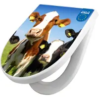 Banjado WC Sitz mit Absenkautomatik D Form Motiv Kühe [TDW3 10225]