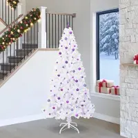 Prolenta Maison Exclusive - Künstlicher Weihnachtsbaum Weiß 240 cm PVC und Stahl