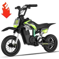 RCB R9X PRO Elektro Motorrad Kinder, Elektromotorrad mit 350W Motor, 16KM Lange Reichweite, Bunte Lichter, Moto Cross für Kinder von4–12 Jahren