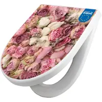 Banjado WC Sitz mit Absenkautomatik D Form Motiv Strauss Rosen [TDW3 11473]