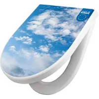Banjado WC Sitz mit Absenkautomatik D Form Motiv Wolken 1 [TDW3 12830]