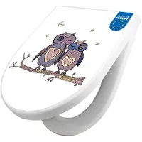 Banjado WC Sitz mit Absenkautomatik D Form Motiv Verliebte Eulen [TDW3 10757]