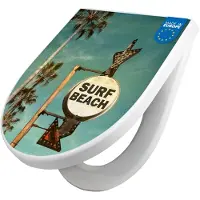 Banjado WC Sitz mit Absenkautomatik D Form Motiv Surf Beach [TDW3 11016]