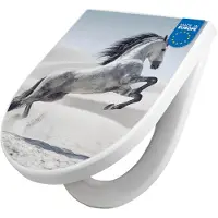 Banjado WC Sitz mit Absenkautomatik D Form Motiv Wildes Pferd [TDW3 10728]