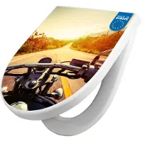 Banjado WC Sitz mit Absenkautomatik D Form Motiv Easy Rider [TDW3 12695]