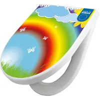 Banjado WC Sitz mit Absenkautomatik D Form Motiv Regenbogen [TDW3 10232]