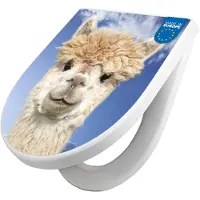 Banjado WC Sitz mit Absenkautomatik D Form Motiv Lama [TDW3 10017]