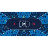 Buffalo Büffel-Poker-Teppich blau 180x90cm 3mm