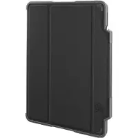 STM Dux Plus Bookcase Passend für Apple Modell: iPad Air 10.9 (2020) Rugged Schwarz, Transparent