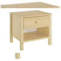 Erst-Holz Nachtschrank Nachttisch mit Schublade und Ablage Kiefer massiv 90.20-K1