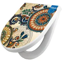 Banjado WC Sitz mit Absenkautomatik D Form Motiv Modernes Mandala [TDW3 10984]