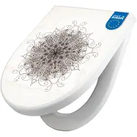 Banjado WC Sitz mit Absenkautomatik D Form Motiv Mehendi [TDW3 10985]