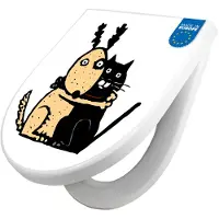 Banjado WC Sitz mit Absenkautomatik D Form Motiv Beste Freunde Immer [TDW3 11120]