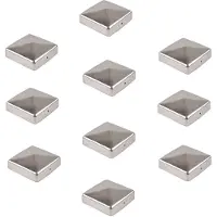 Baumarktplus Holmwerk 10x Pfostenkappe Edelstahl 121mm Pyramide Abdeckkappe Für Pfosten 12x12cm