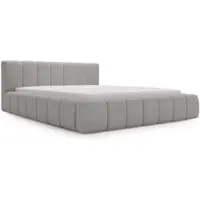 GRAINGOLD Polsterbett Orio 180x200 cm - Bett 180x200, Polsterbett mit Bettkasten und Lattenrost - Grau (Anthology 15)