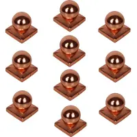 Baumarktplus Holmwerk 10x Pfostenkappe Kupfer 91mm Kugel Abdeckkappe Für Pfosten 9x9cm