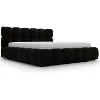 GRAINGOLD Polsterbett Modo 160x200 cm - Bett 160x200, Polsterbett mit Bettkasten und Lattenrost - Schwarz (Royal 31)