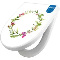 Banjado WC Sitz mit Absenkautomatik D Form Motiv Aquarell Blumenring [TDW3 12975]