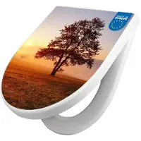Banjado WC Sitz mit Absenkautomatik D Form Motiv Sonnenaufgang [TDW3 12297]