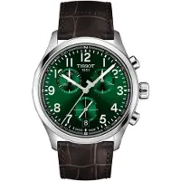 Tissot T1164171609200 Herren-Chronograph L 42 mm Leder Braun/Grün