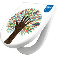 Banjado WC Sitz mit Absenkautomatik D Form Motiv We are the World [TDW3 10631]