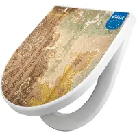 Banjado WC Sitz mit Absenkautomatik D Form Motiv Alte Tapeten [TDW3 12614]