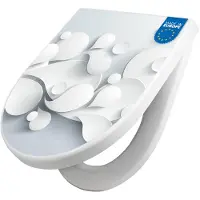 Banjado WC Sitz mit Absenkautomatik D Form Motiv Papiertropfen [TDW3 12452]