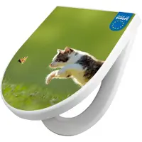 Banjado WC Sitz mit Absenkautomatik D Form Motiv Jagende Katze [TDW3 10729]