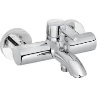 Kludi BOZZ Wannenfüll- und Brause-Einhandmischer, Wandmontage, 386910576, Farbe: Chrom