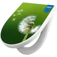 Banjado WC Sitz mit Absenkautomatik D Form Motiv Pusteblume [TDW3 10074]