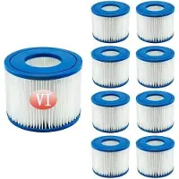 BundiGlassware Filterkartuschen VI für Bestway Pool Filter, Filter Cartridge VI für Miami, Vegas, Monaco, Ersatzfilter für Bestway Spa 58323 (16 Stück)