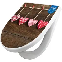Banjado WC Sitz mit Absenkautomatik D Form Motiv Kleine Herzen [TDW3 12126]