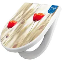 Banjado WC Sitz mit Absenkautomatik D Form Motiv Klatschmohn [TDW3 12261]