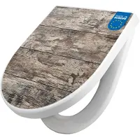 Banjado WC Sitz mit Absenkautomatik D Form Motiv Alte Planken [TDW3 11491]