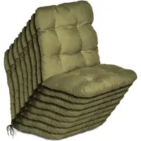 Beautissu 8er Set Niedriglehner Auflagen Set Flair NL, 100x50x8cm, Olivegrün