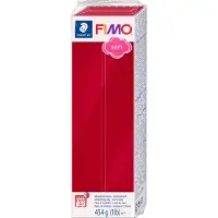 Staedtler FIMO soft 8021 ofenhärtende Modelliermasse Einzelprodukt, 454g, kirschrot