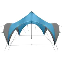 vidaXL Party-Zelt Blau 400 x 400 x 322 cm Polyester und Stahl