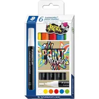 Staedtler Lumocolor Acrylmarker paint marker, 6er Etui