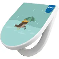 Banjado WC Sitz mit Absenkautomatik D Form Motiv Rainbird [TDW3 12232]
