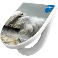 Banjado WC Sitz mit Absenkautomatik D Form Motiv Fels In Der Brandung [TDW3 10976]