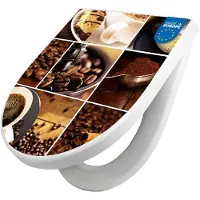 Banjado WC Sitz mit Absenkautomatik D Form Motiv Kaffee&Schokolade [TDW3 10014]