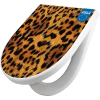 Banjado WC Sitz mit Absenkautomatik D Form Motiv Leopard [TDW3 10060]