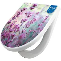 Banjado WC Sitz mit Absenkautomatik D Form Motiv Lavendel 2 [TDW3 12780]
