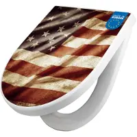 Banjado WC Sitz mit Absenkautomatik D Form Motiv United States [TDW3 10776]