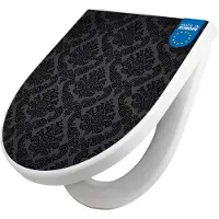Banjado WC Sitz mit Absenkautomatik D Form Motiv Black Deluxe [TDW3 10199]
