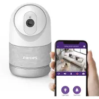 Avidsen Philips WelcomeEye Look, IP-Sicherheitskamera, Drinnen, Kabellos, Amazon Alexa & Google Assistant, Decke / Schreibtisch, Weiß