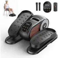 Merach Mini Ellipsentrainer & Stepper – kompakter Crosstrainer mit 12 Geschwindigkeiten, LCD-Display, platzsparend, Heimtrainer für Beine & Po