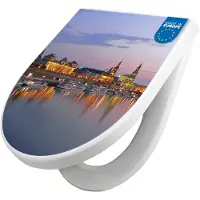 Banjado WC Sitz mit Absenkautomatik D Form Motiv Dresden [TDW3 10007]