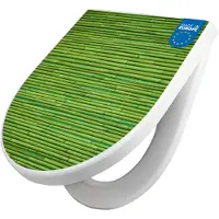 Banjado WC Sitz mit Absenkautomatik D Form Motiv Bambus Grün [TDW3 10353]
