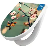 Banjado WC Sitz mit Absenkautomatik D Form Motiv Japankirsche [TDW3 12761]